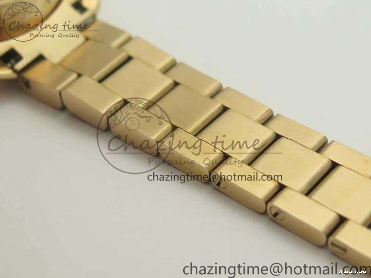 0209 Bright Aqua Terra Ladies 35mm RG V6F Best Edition Brown Dial On RG Bracelet A 8101